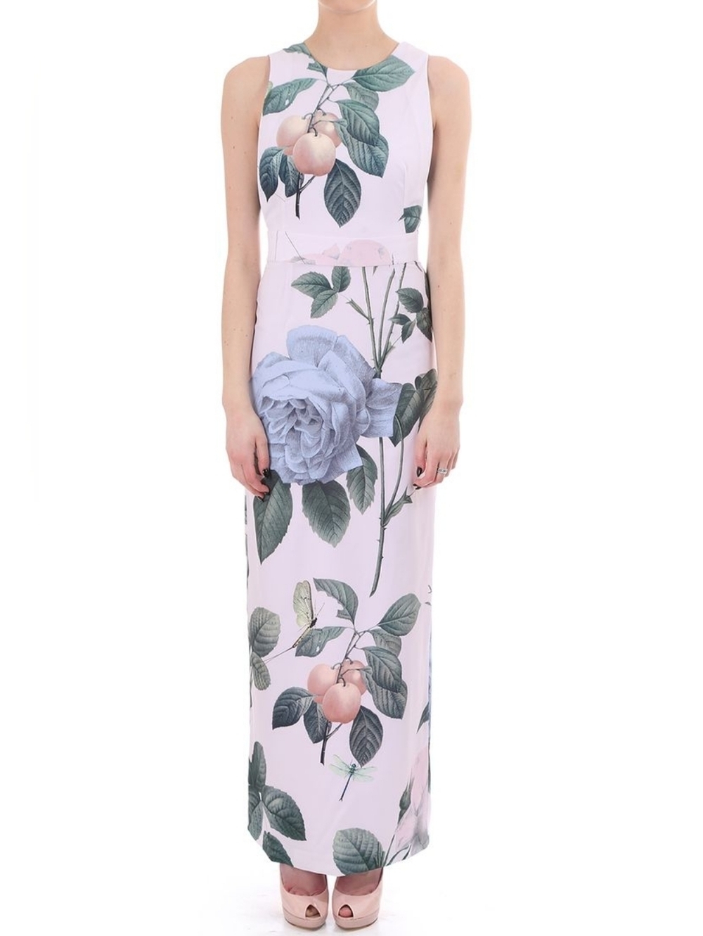 Ted Baker Distinguished Rose Racha Floral Maxi Dress Women's Size 0 U.S. 2 NEW